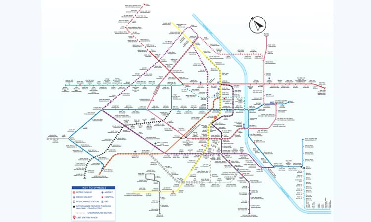 Delhi Metro Route Map