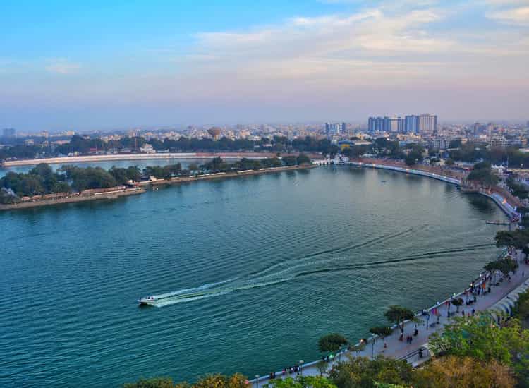 Kankaria Lake Aerial View